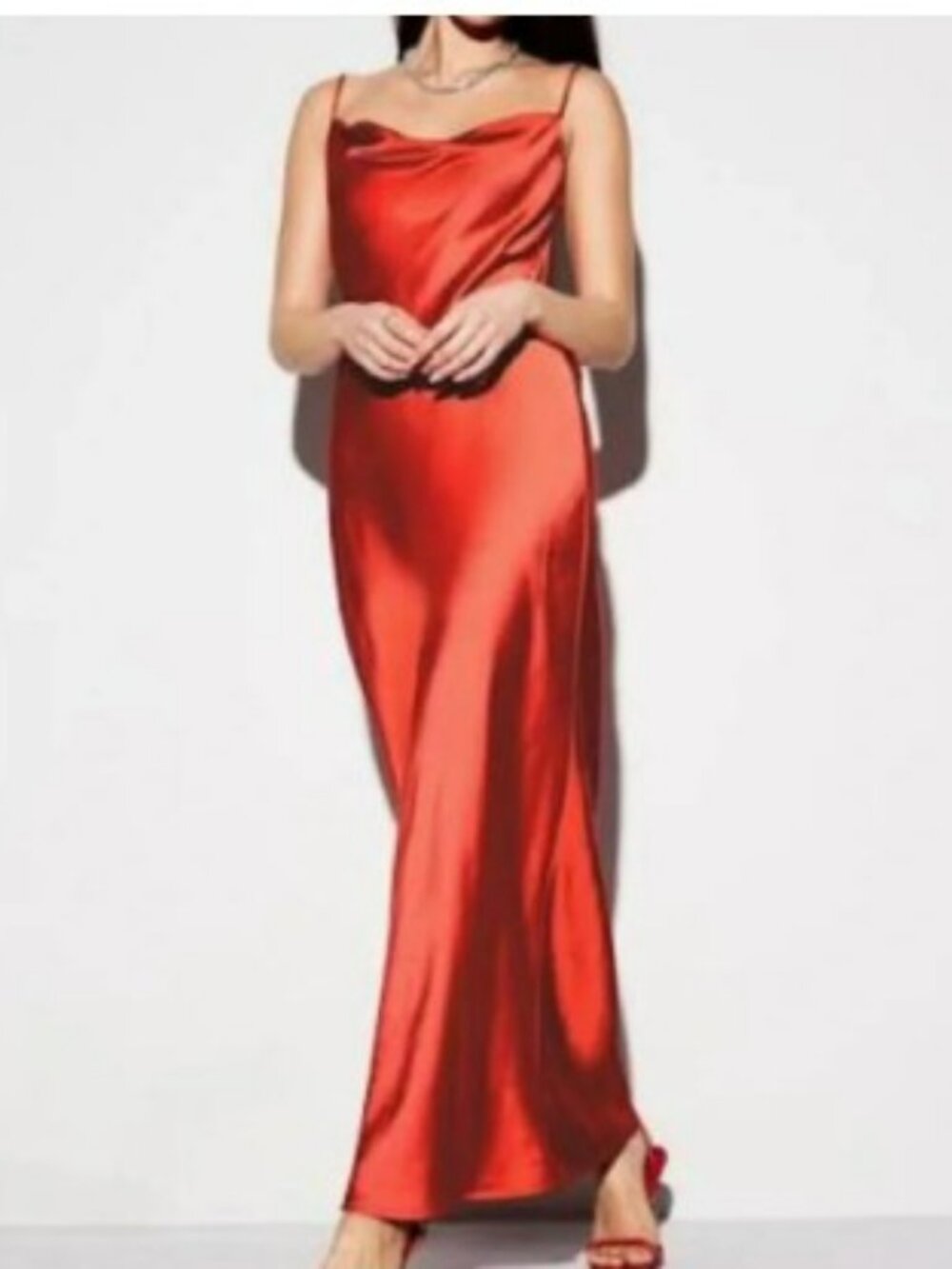 Old Navy The Occasion Satin Cowl Maxi Dress S